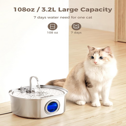 FurBuddies™ Cat Water Fountain Stainless Steel