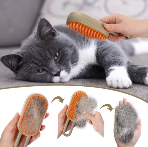 FurBuddies™ Cat Hair Steam Brush